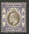 HONG KONG - 1904  8c Slate And Violet Edward VII S.G 80, Wmk Multi Crown CA, MH* - Nuevos