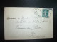 LETTRE TP SEMEUSE 25c  OBL.3-11-22 SAIDA ORAN + OBL. Tiretée FLINOIS ORAN Pour Mr Mme De Villiers De L'Isle-Adam DOMAINE - Autres & Non Classés