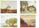 Lot De 12 Cartes: Peinture à La Bouche Ou Aux Pieds - Editions Artistiques Vivere - Fleurs Et Paysages - 5 - 99 Cartes