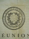 21 Sept 1792 Réunion Assemblée Nationale Réunion Députés Signé Etienne Calon Conventionnel Vignette Cachet SieurLaurens - Documents Historiques