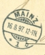 België - 1897 - 10c Fijne Baard Op Ansicht Van Ostende (Station) Naar Mainz / Deutschland - 1893-1900 Schmaler Bart