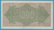 DEUTSCHES REICH 1000 MARK Code EK 15.09.1922   SERIE Kb 002971 P# 76f - 1000 Mark