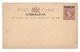 1886 British Colony Natal Overprinted Gibraltar Postal Stationery Card HG1 QV Halfpenny - Gibraltar