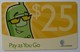 CAYMAN ISLANDS - Pay As You Go - Green Telephone - $25 - VF Used - Cayman Islands