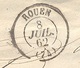 SEINE MARITIME 76 ROUEN Env Vide TAD Type 15 Du 08/07/1862 Taxe 30 Double Trait TTB - 1849-1876: Période Classique