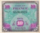 France #116, 10 Francs 1944 Banknote Currency - 1944 Drapeau/France