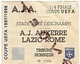 AUXERRE - FOOT - LAZIO - COUPE D'EUROPE - 1997 - BILLET - UEFA - 1/4 FINALE - ABBE DESCHAMPS. - Altri & Non Classificati