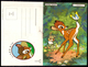 POSTAL Com LIVRO DISNEY Com BAMBI - Autorizado Pelos C.T.T. / CTT - Taxa De Carta. PORTUGAL Vintage Disney Postcard Book - Briefe U. Dokumente