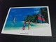 STORIA POSTALE FRANCOBOLLO MALDIVES HOLIDAY ISLAND FOTO JOSEF BECK COPPIA PER MANO CON PINNE - Maldive