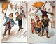 Lot 2x Litho Couleur ILLUSTRATEUR Style Arthur THIELE ?  NS Enfants Enfants Porte Drapeau Marche Jeu Neige - Thiele, Arthur