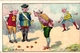 2 Cards C1900 Pub Biscuits Olibet Dressed Animals Antropomorph Saxe Rennes    BOWLING  Jeu De Boules  Litho - Bowling