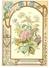 Chromo Fiche Descriptive Fleurs Hortensias Cadre Frise Art Déco Dorures, 9.5cm X 13.5cm, N°22 - Sonstige & Ohne Zuordnung