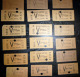 TICKETS  DE METRO UN SEUL VOYAGE     LOT DE 18 TICKETS ANCIENS  LOT N°18 - Otros & Sin Clasificación