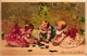 5 Cards  PUB Tapioca Soules BEBES Jouent DOMINO  Printer Champenois Paris - Andere & Zonder Classificatie