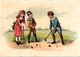 5 Chromo Litho Trade Advertising CARDS C1900 CROQUET GAME JEU De CROQUET Krocketspiel Pub Suresnes Enghien Choc Meurisse - Andere & Zonder Classificatie