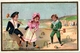 5 Chromo Litho Trade CARDS C1900 CROQUET GAME JEU De CROQUET Krocketspiel PUB Advertising Chapu Cholet Mons Caen - Sonstige & Ohne Zuordnung