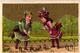 5 Chromo Litho Trade CARDS C1900 CROQUET GAME JEU De CROQUET Krocketspiel PUB Advertising Chapu Cholet Mons Caen - Altri & Non Classificati