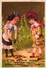 4 Chromo Litho Trade Advertising CARDS C1900 CROQUET GAME JEU De CROQUET Krocketspiel Pub Belle Jardinière Imp Testu - Autres & Non Classés