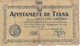 BILLETE DE 25 CTS DEL AJUNTAMENT DE TIANA DEL AÑO 1937  (BANKNOTE) - Otros & Sin Clasificación