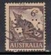 6d Numbat, Banded Anteater,  Perfin, Pefins, Australia Used, 1959 , 1960, Fauna, - Perforiert/Gezähnt