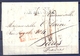 1827 , ALICANTE , CIRCULADA A PARIS , MARCA EN ROJO " SE FRANQUEO EN ALICANTE " , Y " ESPAGNE PAR BAYONNE " EN NEGRO - ...-1850 Prephilately