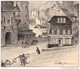 Albert ROBIDA Lithographie Originale : La Lieutenance à Honfleur 1891 - Lithographies