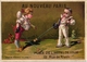 1 Trade Card Chromo   FENCING ESCRIME FECHTEN Pub  Au Nouveau Paris Litho Martens C1900 Pierrot - Schermen