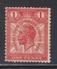 GREAT BRITAIN - Scott # 206 Mint Hinged - Early King George V - Unused Stamps