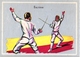 Delcampe - 5Trade Cards Chromo FENCING ESCRIME FECHTEN Pub GORLITZER Olympiade 1928 Pin Up Gaulon Paris - Fechten