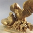 *STATUE OISEAUX DORES - Sculpture Statuette Régule Oiseau - Autres & Non Classés