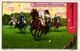 3 Trade Cards Chromo  POLO On Horse Badminton  Pub  Choc Meurisse Savon Le Fer à Cheval La Kabiline 2 Match Box Label - Parachutisme