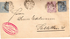 9 FEB  1894 Envelop G5 Met Firmalogo Van AMSTERDAM C:STATION  Met Bijfrankering NVPH 33 En 35 Naar Schlettau - Postal Stationery