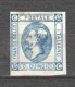 Italy 1863 Mi 15 Type I MH (not Expertized) SEE SCANS WITH PRINT OF OTHER PLATE ON REVERSE - Neufs