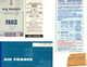 AIR FRANCE -AOUT 1961-BILLET DE PASSAGE ET BULLETIN DE BAGAGES 19.928.752 -2CARTES D'ACCES A BORD -ORAN ORLY + AUTORISAT - Wereld