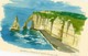 REPRODUCTION  AQUARELLE  ETRETAT LA FALAISE ET PORTE D'AVAL (76) PEINTRE  R. CORBEL  28cmX17cm Papier Fort EDIT  ATLAS - Acuarelas