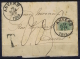 Belgium 1866 OBP Tax 1 Halved On Cover  Used Obl - Covers & Documents