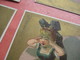 Delcampe - 6 Litho Trade Cards Compl. Set CR 3-4-42  Impr. Courbe Rouzet PUB Gayet à Le Mans +prix Des Vins C1880 CARNAVAL Masks - Autres & Non Classés