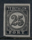 Nederland - 1871 - 25 Cent Portzegel Proef/Proof/Epreuve 5a - Zwart Op Grijs - Strafportzegels