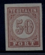 Nederland - 1871 - 50 Cent Portzegel Proef/Proof/Epreuve 6c - Karmijn Op Grijs - Strafportzegels