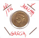 GRECIA  -  GREECE -  MONEDA DE  1  DRACHMA   AÑO 1976 -   Nickel-Brass, 21 Mm. - Grecia