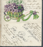 PARIS  DECOUPIS FLEURS SUR CARTE LETTRE TIMBRE SEMEUSE 1907 : - Flowers