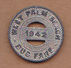 AC -  FLORIDA CITIES BUS COMPANY 1942 WEST PALM BEACH BUS FARE TOKEN - JETON - Monetary/Of Necessity