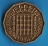 GB 3 PENCE 1954 Elizabeth II   KM# 900 - F. 3 Pence