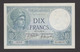 France, 10 Francs- 5-5-1925. AUNC. - 10 F 1916-1942 ''Minerve''