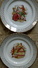 MOULIN DES LOUPS ORCHES Lot 4 Assiettes Porcelaine - Sérigraphie A. RENOIR  2x Scènes Galantes Identiques - 24cm - Limoges (FRA)