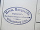 DR 1922 Germania MeF / Waagerechtes Paar Postkarte Herm. Marquardt Spezial Schuhwaren Wilhelmsburg (Elbe) - Briefe U. Dokumente