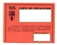 PREFECTURE DE POLICE  Carte De Circulation  1976 - Police & Gendarmerie