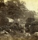 Royaume Uni Derbyshire Buxton Serpentine Walks Dame Sur Un Pont Rustique Anciennne Photo Stereo 1865 - Stereoscopic