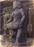 INDIA, OLD BLACK & WHITE BIG, RARE SIZE ORIGINAL PHOTOGRAPH - INDIAN TRADITIONAL STONE SCULPTURE / ARCHITECTURE, NYMPH - Other & Unclassified