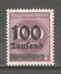 Germany 1923, Weimar ,100th On 100m,Sc # 253,VF MNH**OG - Ungebraucht